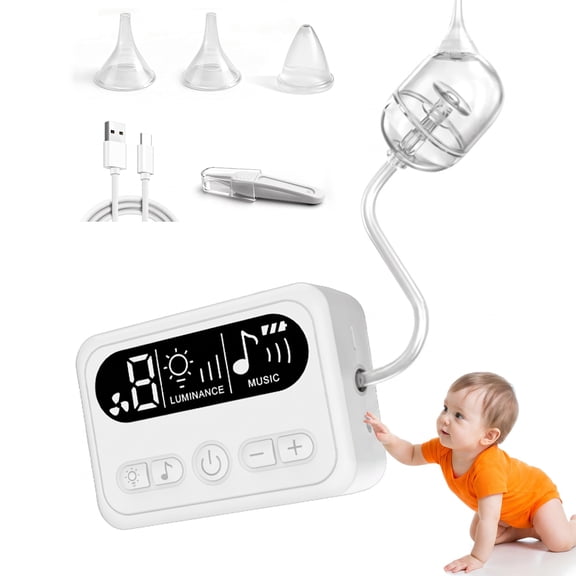 INSMART Nasal Aspirator for Baby, 9-Level Electric Automatic Nose Sucker with 3 Tips