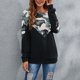 thumbnail image 3 of Sudadera de Cuello Redondo Estampado de Camuflaje Mangas Largas Mujer Felpa Versátil para el Hogar Viajes Oficina Compras Verde S Ticfox, 3 of 6