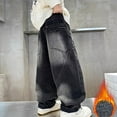 thumbnail image 5 of XQYLOS Boys Baggy Jeans Retro Wide Leg Streetwear Denim Pants, Kids Distressed Straight Fall Casual Jeans with Pockets, Vintag𝖾 Cargo Trousers for Everyday, Cool 𝖸𝟤𝖪 Aestheti𝖼, 5 of 9