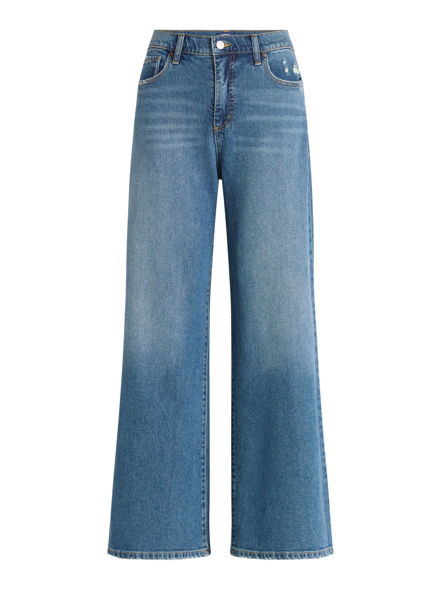 Scoop Women’s and Women’s Plus Baggy Wide Leg Jeans, Sizes 0-26