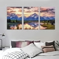 thumbnail image 3 of Nawypu  Grand Teton Wall Art Decor National Park Poster Landscape Canvas Painting Artwork Framed Home Decor Large Poster Painting for Bedroom Living Room 12''x16''X3 Panels, 3 of 4
