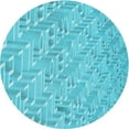 thumbnail image 1 of Ahgly Company Indoor Round Patterned Dark Turquoise Green Area Rugs, 7' Round, 1 of 6