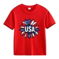 thumbnail image 4 of Taqqpue Kid 4th of July T-Shirts Boys Girls American Flag Shirt Patriotic Top Short Sleeve Crew Neck Tees for Girls Boys 2-13 Years, 4 of 4