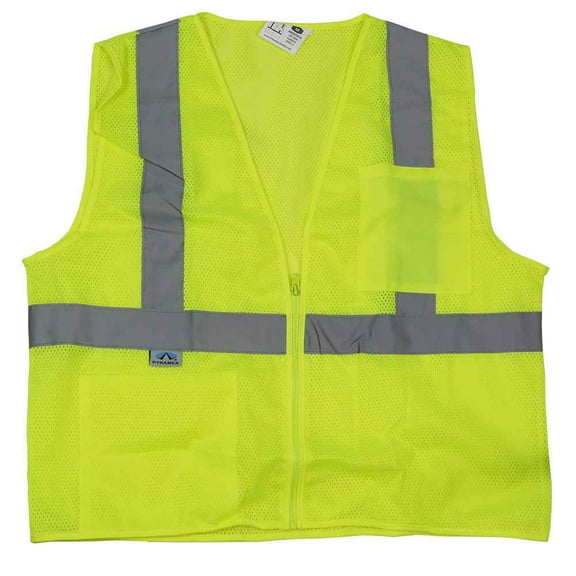 Lime Reflective Safety Vest - Hi Vis Vest - 2XL