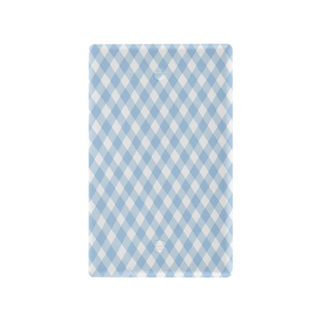 IAUYY Retardant PC Material Unused Outlet Cover Switch Plate Covers Easy DIY Installation with Screws Light Switch Cover Plate Blue and White Checkered Pattern