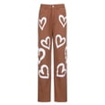 thumbnail image 4 of Pantalones vaqueros de moda informales de cintura media con bolsillos lavados rectos ajustados para mujer Fridja  hfkajh103227, 4 of 5