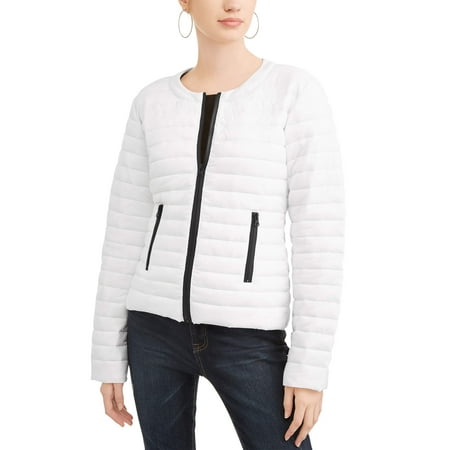 Junior Snowboard Clothing - BHIP Juniors' Nylon Quilted Zip Jacket with Multi Pockets