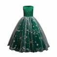 thumbnail image 3 of Kids Christmas Dress for Girls Sleeveless Elegant Performance Green Dresses for Girls Kids Girls Christmas Outfit Party Dress 9-10 Years, 3 of 3