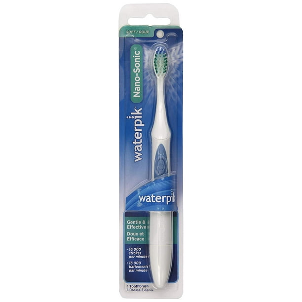 Waterpik Nano Sonic Toothbrush, White with Blue Accents