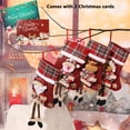 thumbnail image 3 of BOPORO 4 Pcs Christmas Stockings, Personalized Christmas 3D Plush Stockings, Santa Snowman Reindeer Bear Xmas Character Stocking for Christmas Family Holiday Party Decorations, 3 of 6