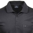 thumbnail image 4 of RAGMAN Polo Hombre - Top, Polo de Punto Suave, Mezcla de Algodón, Bolsillo en el Pecho, Tapeta de Botones, Corto, Color sólido Gris oscuro L (Large), 4 of 4