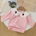 thumbnail image 2 of fatyb Baby Girls Blouses Long Sleeve Toddler Infant Cotton Collar Shirts Kids Girls Casual Tees Tops, 2 of 3