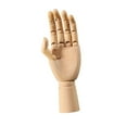 thumbnail image 2 of Figura de maniquí de mano izquierda, maniquí de mano de madera, accesorio de pintura artística, modelo de mano con dedos flexibles, mano de maniquí de Pequeño, 2 of 8