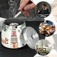 thumbnail image 4 of Yayeee Ashtray with Lid for Cigarette Smokeless Stainless Steel Home Ash Holder, Holiday Train, 4 of 7