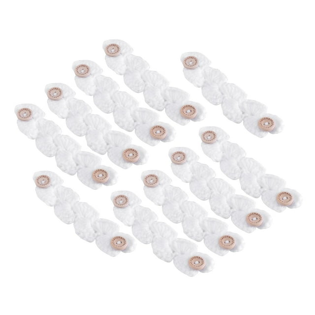 10x Mascarilla de ganchillo para orejas - para, , Correa extensora de mascarilla, Correa para la cabeza de mascarilla 10 piezas blanco