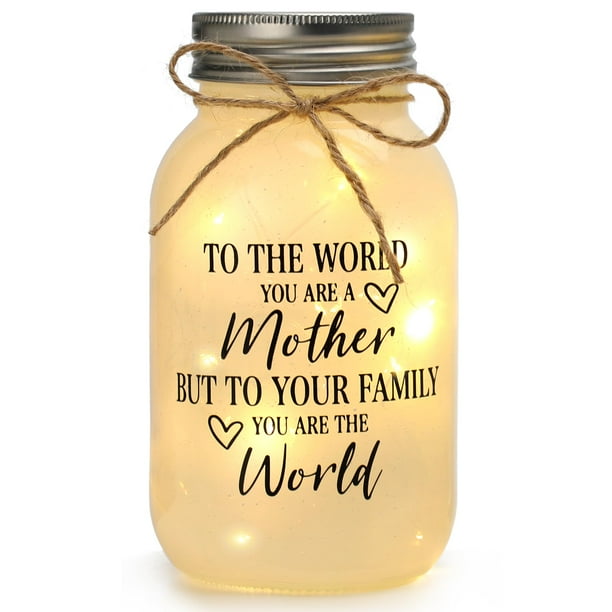 Lámpara Maracco Mason Jar de noche con 10 LED cálidos