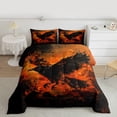 thumbnail image 3 of Manfei Black Gothic Crow Full Size Comforter Sets for Teens, Happy Halloween Bedding Comforter Set, Graffiti Watercolor Style Reversible Bedding Sets, Ultra Soft Home Decor, 3-Piece, 3 of 9