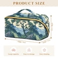 thumbnail image 4 of FORMRS Makeup Bag Travel Cosmetic Organizer for Women Fold Flat Zipper Pouch with Handle, Retro Tree, 4 of 8