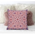 thumbnail image 3 of Geostar Wreath Palace Throw Fabric Pillow with Zip in Light Blue Hot Pink 18x18, 3 of 3