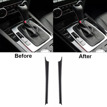 Mduoduo Carbon Fiber Interior Gear Shift Side Cover Trim For Mercedes For Benz For W204 Direct Replacement Car Accessories Car Accessories