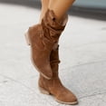 thumbnail image 6 of YLYL Women's Knee High Boots Wide Width Slouchy Soft Suede Fashion Dress Boots, 6 of 8