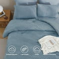 thumbnail image 5 of ANGENIA Queen Size Comforter Sets Grayish Blue - 7 Pieces Bed in a Bag Queen Bedding Comforter Sets, Soft Fluffy Boho Tufted Bed Sets with Comforter, Sheets, Pillowcases & Shams, 5 of 7