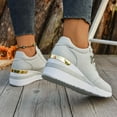 thumbnail image 5 of Womens Shoes,Sneakers Comfortable Lightweight On Athletic Shoes For Casual Sport And Dating With Ankle Support And Lace Up Design For All Seasons,Shoes for Women,Grey,7.5, 5 of 9