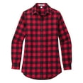 thumbnail image 5 of Yellow Rooster Flannel Shirts For Women Plaid Jackets Long Sleeve Button Down Red/ Black Buffalo Check 4XL, 5 of 5