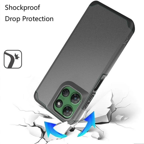 XPM for Motorola Edge 2025 Phone Case, Ultra Slim Corner Protection Shock Absorption Hybrid Dual Layer Hard PC   TPU Rubber Armor Defender Cover for Motorola Edge (2025) (Gray)