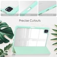 thumbnail image 3 of Allytechgroup Case for iPad Pro 12.9 inch Tablet (6th/5th/4th/3rd Generation, 2022/2021/2020/2018) Smart Case with Pencil Holder [Auto Sleep/Wake] Transparent Clear Shockproof Back Cover, Mintgreen, 3 of 8