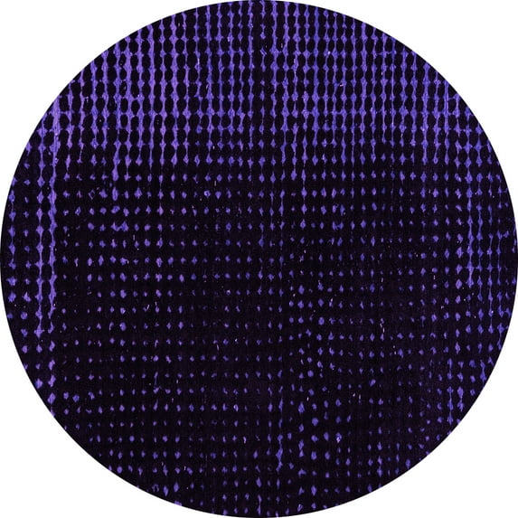 Ahgly Company Indoor Round Abstract Pink Modern Area Rugs, 7' Round