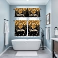 thumbnail image 4 of Happy Birthday Kitchen Curtains Valances and Tiers Set of 3 Golden Gradient Balloons Ribbons Romantic Black Tier Curtains and Valance with Rod Pocket for Small Windows, 27.5"x24", 4 of 9