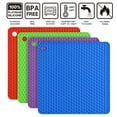 thumbnail image 2 of Silicone Trivet Mats Pot Holders Hot Pads Spoon Rest, Multipurpose Trivet for Hot Dishers Heat Resistant Food Grade Silicone Set of 4, 2 of 6