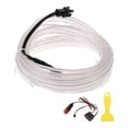 thumbnail image 1 of Cuerda de luz LED EL de 3 metros Unique Bargains, tira de luz de neón flexible para iluminación interior de coches, decoración de coches, encendedor de cigarrillos (12v) blanca, 1 of 7