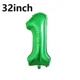 thumbnail image 4 of juego de globos de helio de aluminio para fútbol, decoraciones para fiestas de cumpleaños para niños, bolas de números verdes de 32 pulgadas, suministros deportivos para fútbol, 4 of 5