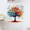 thumbnail image 2 of Adhesivos de pared, acuarela, árbol, color otoño, PVC, 56 x 83 cm, 2 of 3