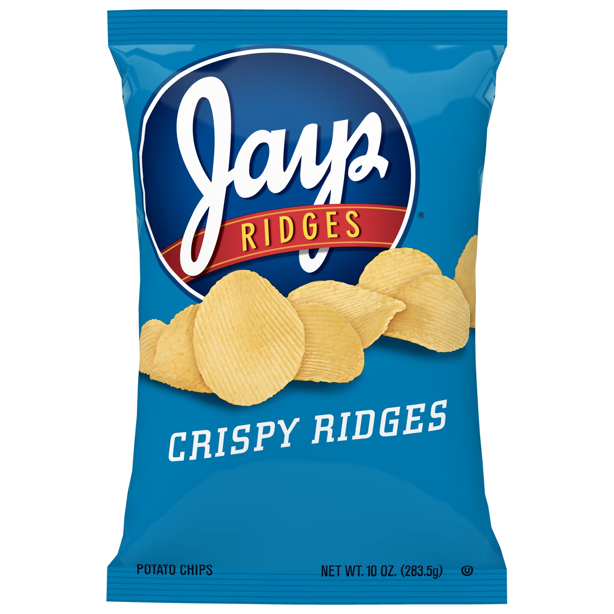 Jays Crispy Ridges Potato Chips, 10 Oz