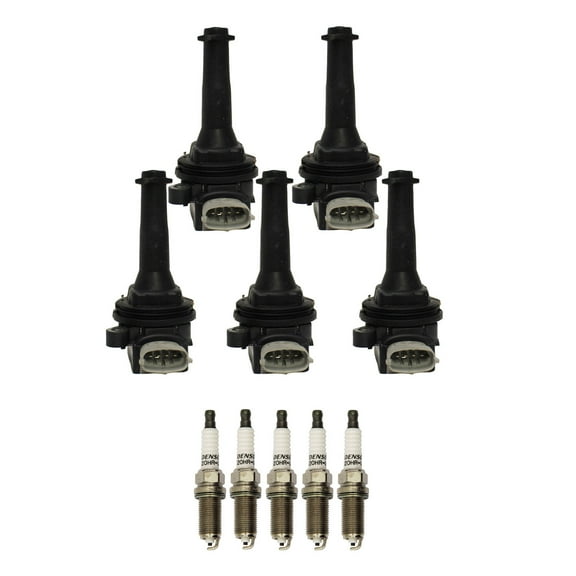 ISA Ignition Coils and Denso Spark Plugs Compatible with  2004-11 Volvo S40 S60 C30 C70 V50 UF517