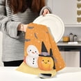 thumbnail image 5 of Multi-Purpose Kitchen Towels 28x18 Inch Dishcloths with Hanging Loop Decorative and Practical Towels for Kitchen, Dining Snowman and Pumpkin, 5 of 6