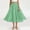 Green-09, variant on Skirts for Women Elastic Waist Solid Color Midi Skirts Casual Summer Flax A-line Clothes