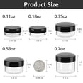 thumbnail image 5 of 10 Pieces Makeup Travel Containers with Lids 0. 11/0. 18/0. 35/0. 53/0. 7 OZ Size Cosmetic Jars with 5 Pieces Mini Spatulas Gift(random color), 5 of 9
