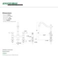 thumbnail image 3 of Kingston Brass Heritage 8" Center Kitchen Faucet With Side Sprayer, 3 of 3