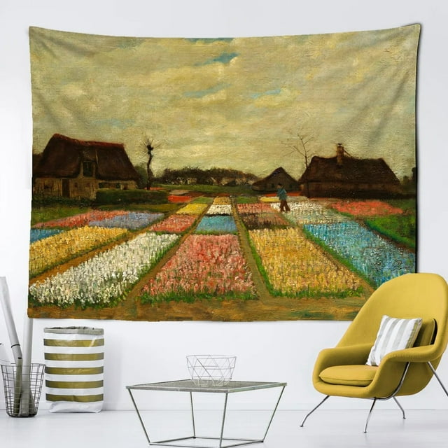 Tapiz de pared Van Goghs, campo de trigo, 280 x 150 cm, poliéster