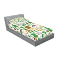 thumbnail image 2 of Ambesonne Celebration Fitted Sheet & Pillow Sham Set, Irish Party, Twin, Multicolor, 2 of 2