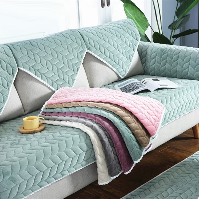 OUSITAID Soft Sofa Couch Cover Slip Resistant Rug Carpet Cushion Floor Mat Home Seat Pad Grey 70*70cm