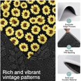 thumbnail image 3 of Black Sunflower Pattern Kitchen Rugs Sets Of 3,Kitchen Runner Rugs Non Skid Washable,Decorative Kitchen Floor Mats for Kitchen,Sink,Laundry,17"x30"+ 17"x47" + 17"x59", 3 of 6