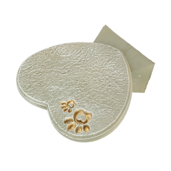 Heart Shaped Memorial Stone, Cat Dog Grave Marker Waterproof and Weatherproof Pet Plaque Headstone Memory Condolence Gifts for Pet Loss, Outdoor Courtyard Decor Ornaments Standing