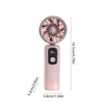 thumbnail image 3 of Ventilador portátil recargable por USB | Mini ventilador de escritorio de 5 velocidades con pantalla digital | Ventilador personal para el hogar, la oficina, la escuela, viajes y camping, 3 of 6