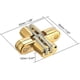 thumbnail image 2 of 2pcs Invisible Concealed Cross Hinges Wooden Doors, Zinc Alloy, 43 X36x12mm-YNP, 2 of 4