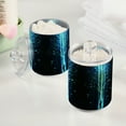 thumbnail image 2 of Yayeee 4 Pack Qtip Holder Bathroom Cotton Swab Canister with Lid Clear Dispenser Set, Blue Tree, 2 of 6